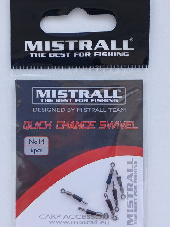 Mistrall Quick change swivel, nr.14, 6psc/pack